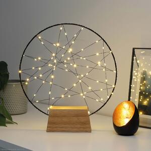 Hellum LED acchiappasogni Ø30cm, anello LED con 80 LED bianchi caldi, timer e telecomando, con trasformatore per interni 579369