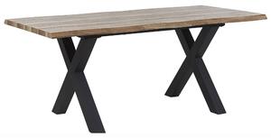 Tavolo allungabile da pranzo in legno scuro MDF Butterfly Tabletop 140/180 Tavolo minimalista da 4-6 posti Beliani