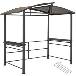 Tectake chiosco per grigliate asado 2,4x1,5x2,34m