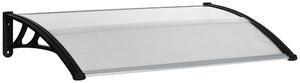 Outsunny Pensilina da Esterno per Finestre e Porte, in Policarbonato e Alluminio, 110x60x23cm - Trasparente|Aosom