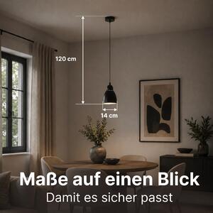 Lampada a sospensione nera, a 1 luce, con paralume compatto, altezza regolabile, marca ARTE LAMP. Braccio, attacco E27, potenza massima 60W, ideale per tavoli da pranzo. Dimensioni: 14 x 14 x 16 cm. Codice prodotto: A2054SP-1BK