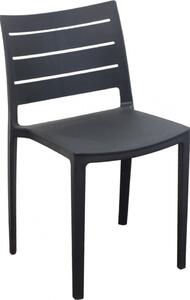 VivaGarden Sedia per Esterni Impilabile in Polipropilene Dimensioni 42x51x78 cm colore Grigio