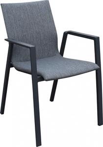 VivaGarden Sedia per Esterni Impilabile in Alluminio Dimensioni 55,5x60x83 cm colore Antracite