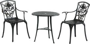 Set bistrot Inko rosa bronzo / 2 poltrone con braccioli