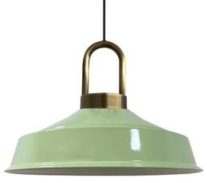 Lampada a sospensione Asletl-Lock in metallo Ø40 cm verde menta