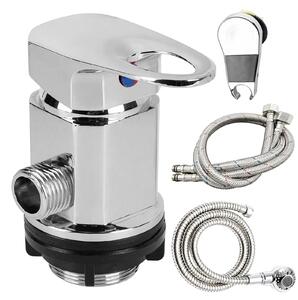 Rubinetto per doccia, rubinetto per campeggio con tubo da 80 cm, miscelatore monocomando