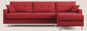 Megan divano letto angolare in microfibra smacchiabile T11 rosso