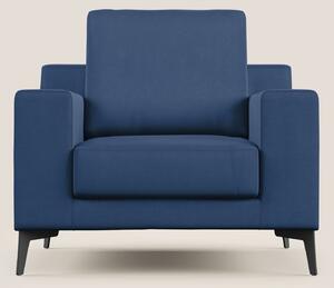 Prestige poltroncina moderna in microfibra smacchiabile T11 blu
