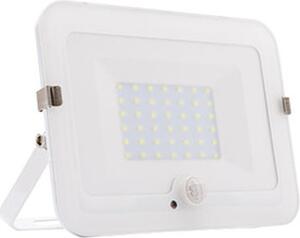 Faretto LED 30W bianco, proiettore con rilevatore di movimento, design piatto, IP44