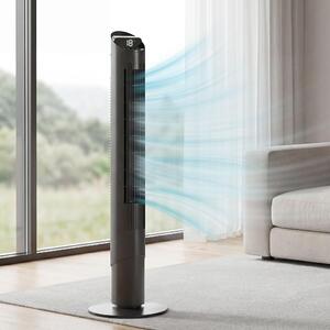 DecHome Ventilatore a Colonna Torre senza Pale Oscillante con Telecomando e WiFi 31.5x31.5x116 cm colore Nero