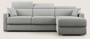 Amber divano letto angolare in tessuto smacchiabile T05 grigio