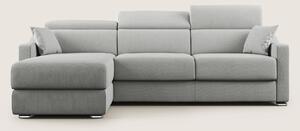 Amber divano letto angolare in tessuto smacchiabile T05 grigio