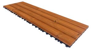 Piastrelle ad incastro ONEK Thermowood in legno pino scandinavo 40 x 120 cm Sp 25 mm, pino