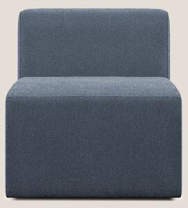 Nettuno modulo poltrona centrale in morbido tessuto bouclè T07 blu