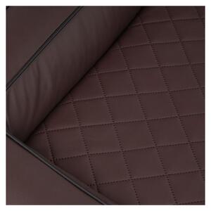 Knuffelwuff Letto ortopedico per cani in Pelle finta trapuntata al laser Hampstead 85 x 65 cm Marrone
