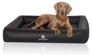 Knuffelwuff Letto ortopedico per cani in Pelle finta trapuntata al laser Hampstead 155 x 125 cm Nero