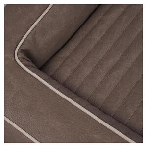 Cuccia ortopedica per cani Knuffelwuff in Pelle finta trapuntata al laser Montego 105 x 80 cm marrone-grigio