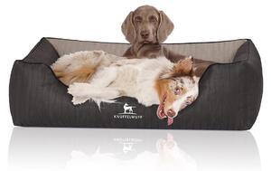 Cuccia per cani Outback in Pelle finta trapuntata al laser XXL nero-grigio