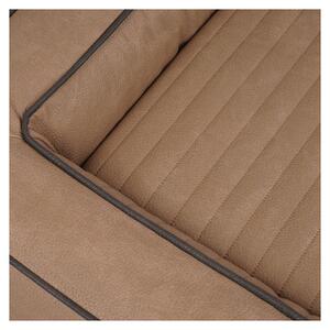 Knuffelwuff - Cuccia ortopedica per cani in ecopelle trapuntata al laser Montego 105 x 80 cm, color cammello