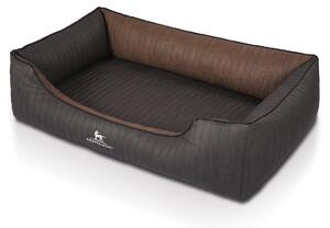 Cuccia per cani Outback in Pelle finta trapuntata al laser XXL nero-marrone