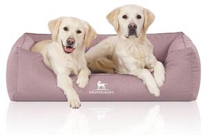 Letto ortopedico per cani Leon in velluto XL rosa