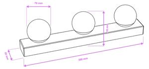 Brilagi - Illuminazione per specchio da bagno HOLLYWOOD 3xLED/3W/230V IP44 dorata