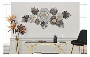 Pannello in metallo dal design che richiama le foglie e la natura POXY -A , in 3D sono il nuovo trend Dimensioni 130x8x h 55,9 cm per decorare le tue pareti