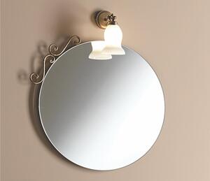 Specchio da bagno Rotondo con decorazione Bronzo LINEA RETRO' Dimensione 61x3x h 64 cm finitura bronzo vintage