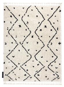 Tappeto BERBER TETUAN B751 zigzag crema Frange berbero marocchino shaggy