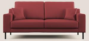 Uranio divano moderno lineare in Ecopelle impermeabile T04 rosso