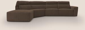 Clark Divano angolare con opzione relax elettrico in tessuto smacchiab