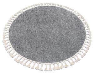 Tappeto BERBER 9000 cerchio grigio Frange berbero marocchino shaggy