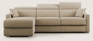 Amber divano letto angolare in tessuto smacchiabile T05 beige