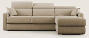 Amber divano letto angolare in tessuto smacchiabile T05 beige