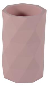 Bicchiere porta spazzolini Poly in poliresina rosa
