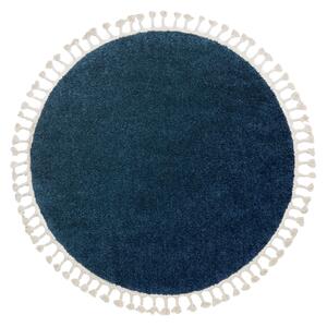 Tappeto BERBER 9000 cerchio blu scuro Frange berbero marocchino shaggy