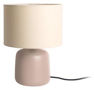 Lampada da tavolo marrone con paralume in tessuto (altezza 33 cm) Alma - Leitmotiv