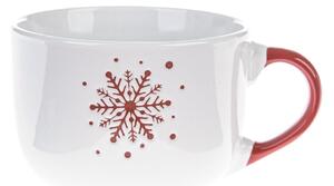 Tazza in ceramica bianca con motivo natalizio 500 ml - Dakls