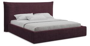 Letto matrimoniale imbottito viola scuro con contenitore con rete inclusa 160x200 cm Esala – Makamii