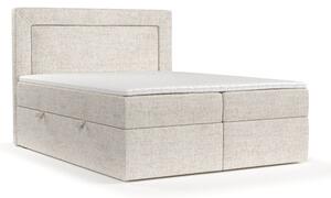 Letto boxspring crema con contenitore 160x200 cm Imagine - Maison de Rêve