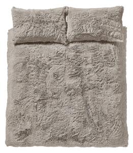 Biancheria da letto singola marrone micro felpata 135x200 cm Cuddly - Catherine Lansfield