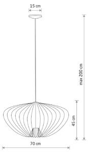 Nowodvorski Lighting Lampada a sospensione Pumpkin L, grigio scuro, Ø 70 cm, metallo, GU10