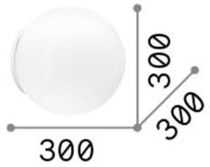 Applique Moderna Mapa Vetro Bianco 1 Luce E27 D30Cm