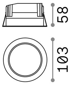 Faretto A Incasso Basic Fi Alluminio Bianco Led 10W 3000K Luce Calda