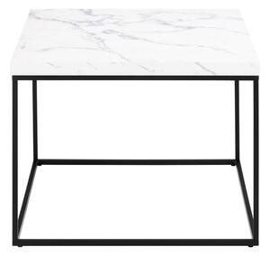 Tavolino bianco con piano in marmo 60x60 cm Barossa - Actona