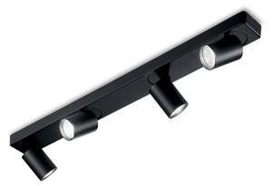 Plafoniera Moderna Rudy Metallo Nero 4 Luci 7W 3000K Luce Calda
