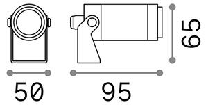 Proiettore Da Esterno Moderno Starlight Metallo Cromo Sfumato Led 5,5W 4000K