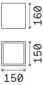 Plafoniera Moderna Techo Metallo Antracite 1 Luce Gu10 Big