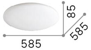 Plafoniera Moderna Level Metallo Bianco Led 37,5W 3000K Luce Calda