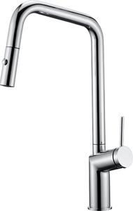IMEX Rubinetto Cucina Miscelatore con Doccetta Estraibile Monocomando colore Cromo - GCE024 Bonn